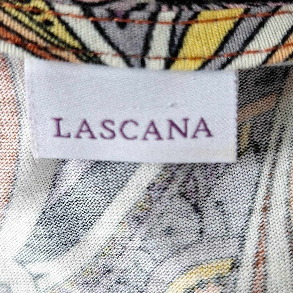 Lascana Multicolor Bohemian Feminine V-Neck Mock Wrap Print Maxi Dress Size 8 - Picture 12 of 16